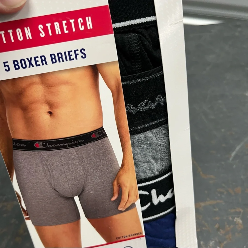 Champion Box Briefs 5-Pack Medium - Picture 2 of 5